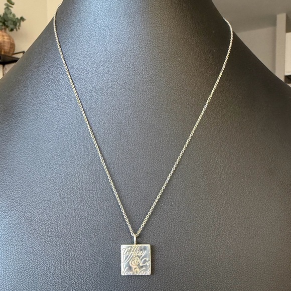 Tiffany & Co. Notes Collection “Tiffany & Co. New York” Necklace Sterling Silver